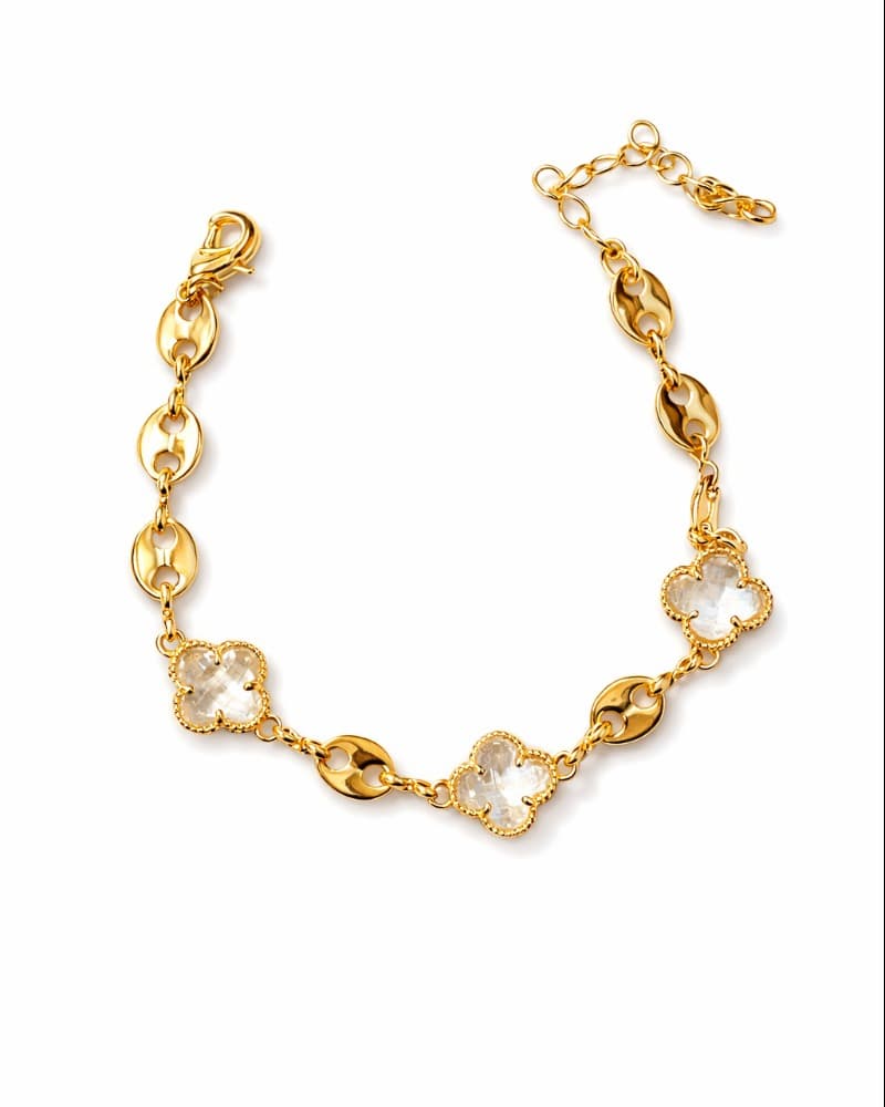 18K Gold Filled Clover Bracelet - image 1
