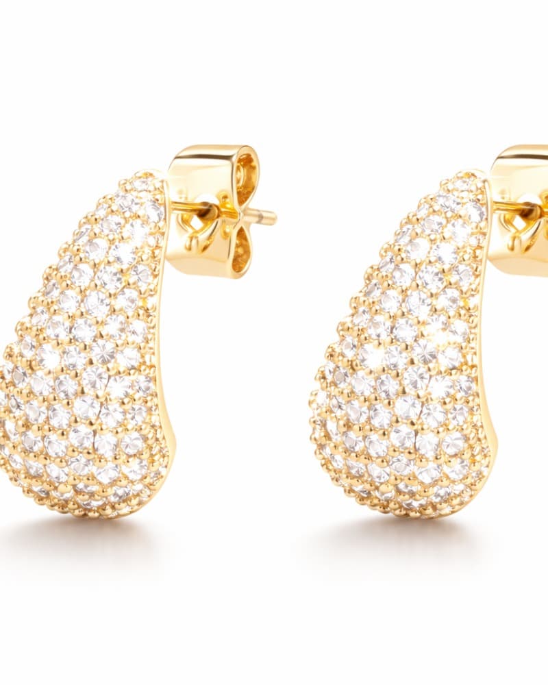 18K Gold Filled CZ Earrings - image 1