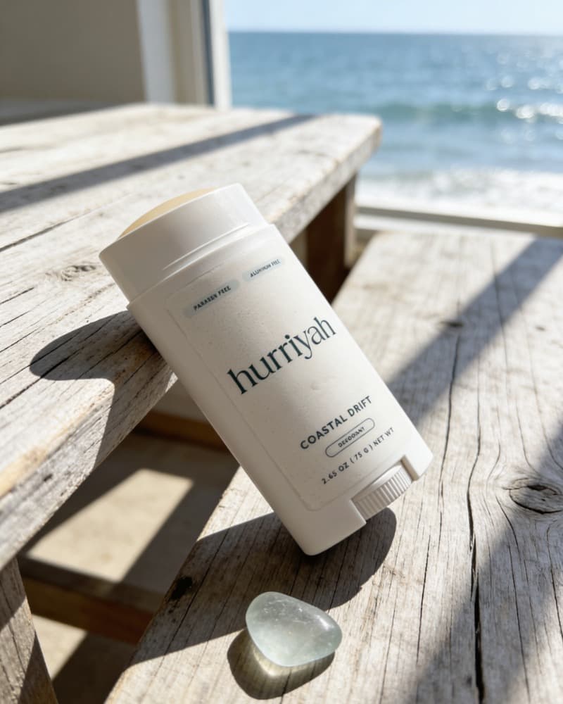 Hurriyah Natural Deodorant - Coastal Drift Scent, Aluminum-Free, 2.65 oz - image 4